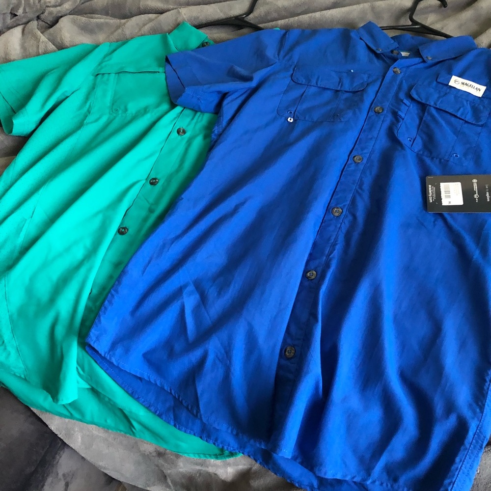2 boys Magellan fishing shirts boys extra large. NWT